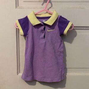 Nike Kids Polo Shirt in Purple and Yellow